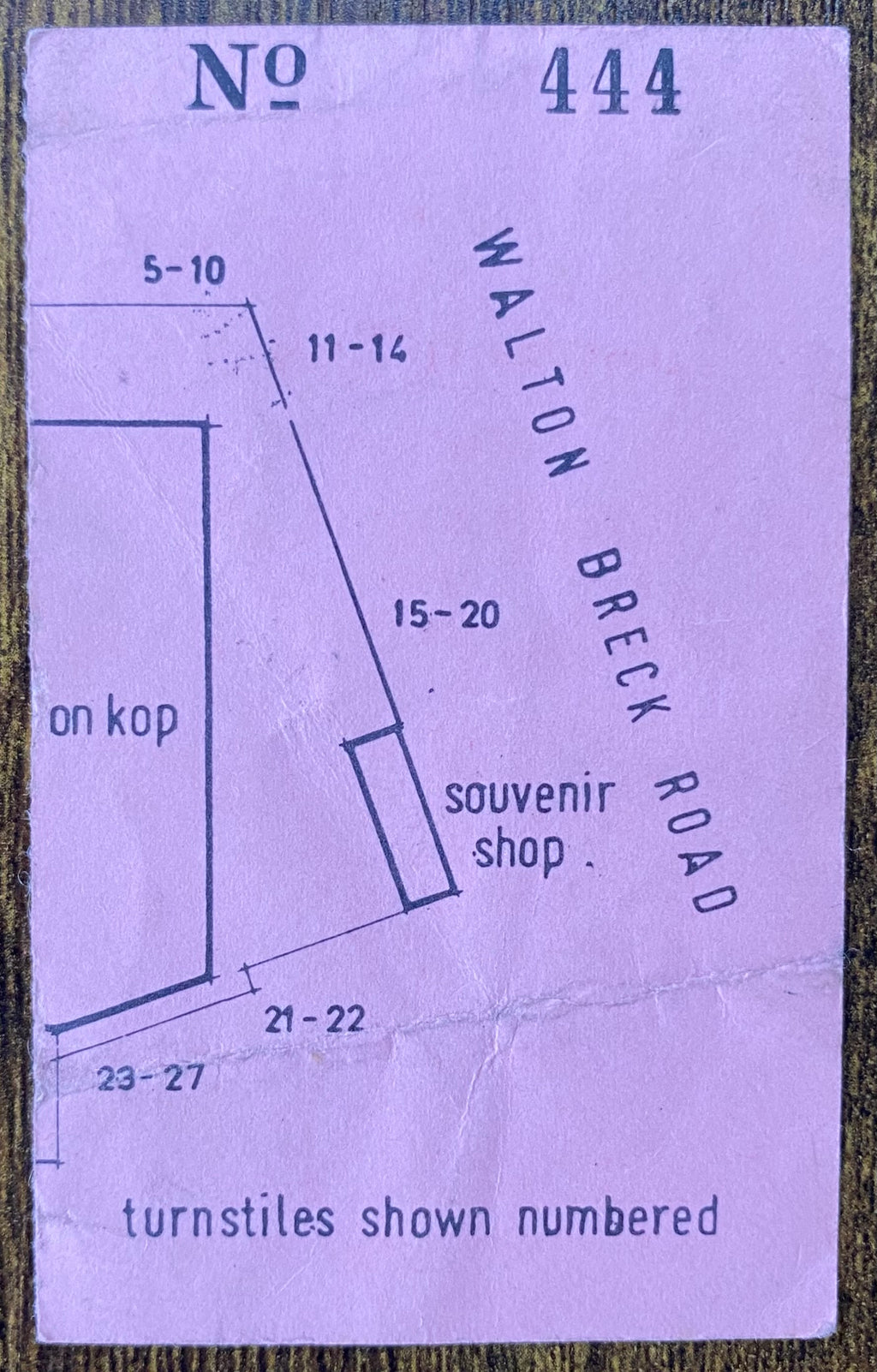 1984/85 ORIGINAL DIVISION ONE TICKET LIVERPOOL V IPSWICH TOWN