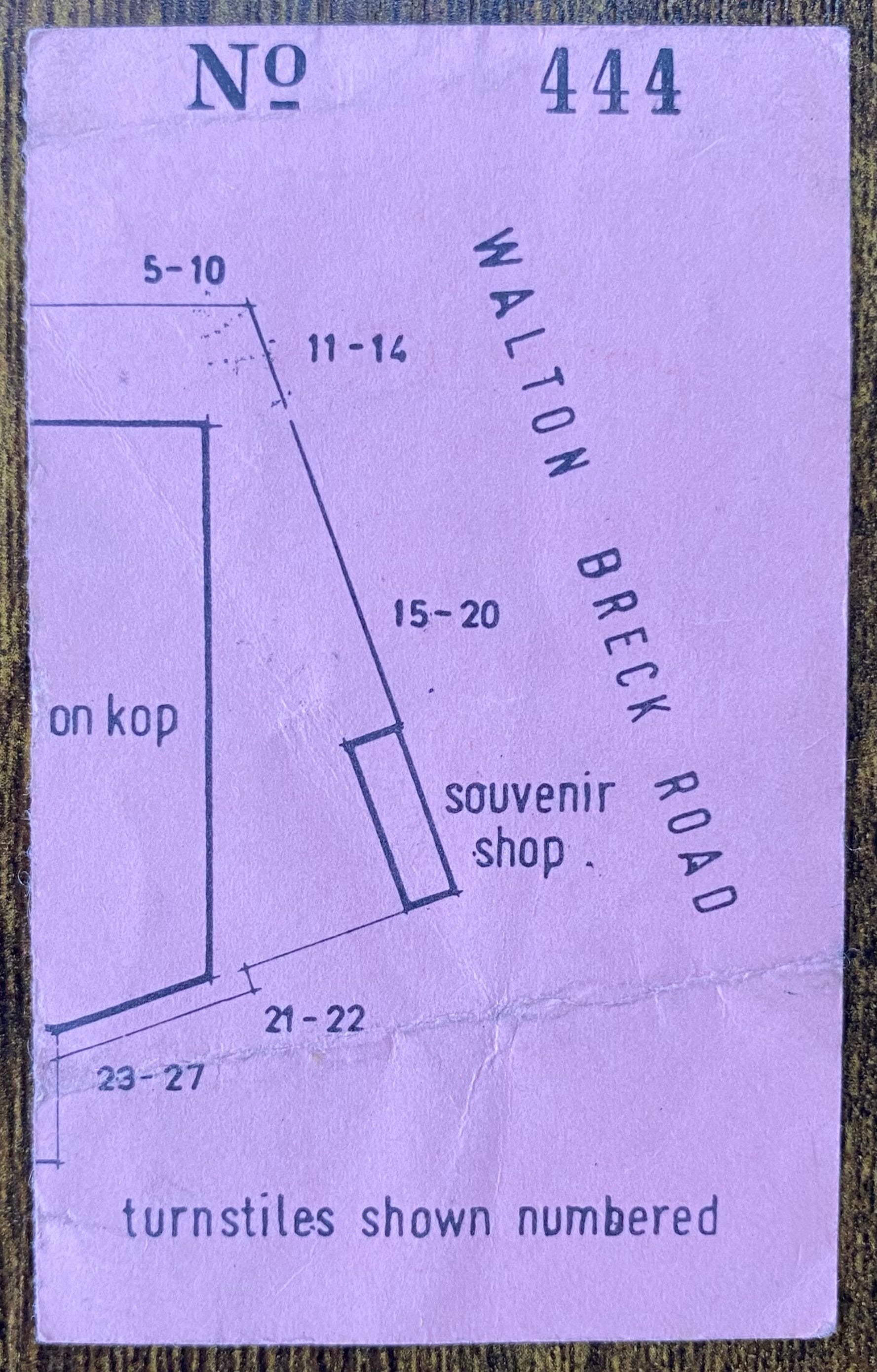 1984/85 ORIGINAL DIVISION ONE TICKET LIVERPOOL V IPSWICH TOWN