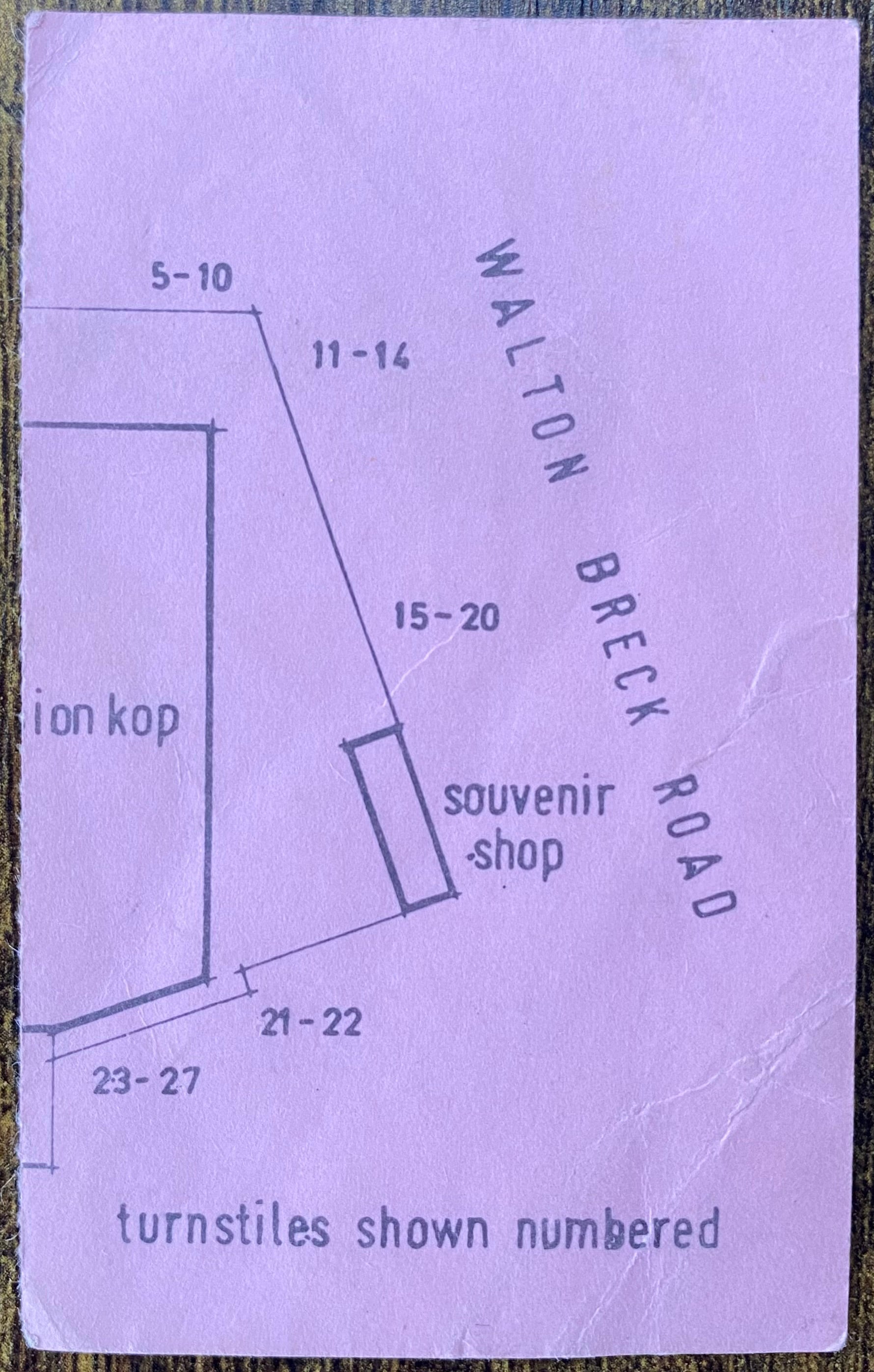 1984/85 ORIGINAL DIVISION ONE TICKET LIVERPOOL V STOKE CITY