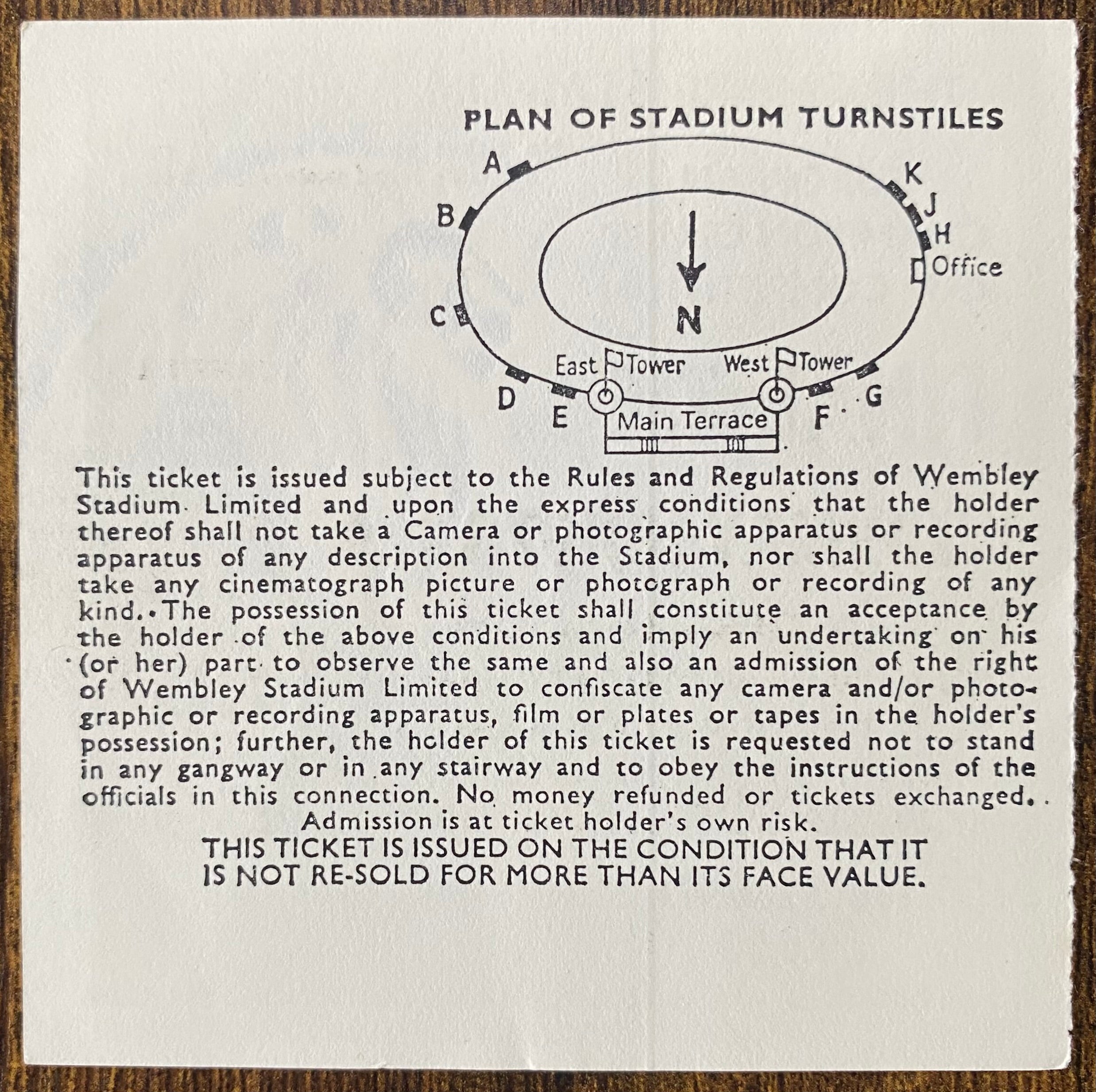 1978 ORIGINAL EUROPEAN CUP FINAL TICKET LIVERPOOL V FC BRUGES @ WEMBLEY