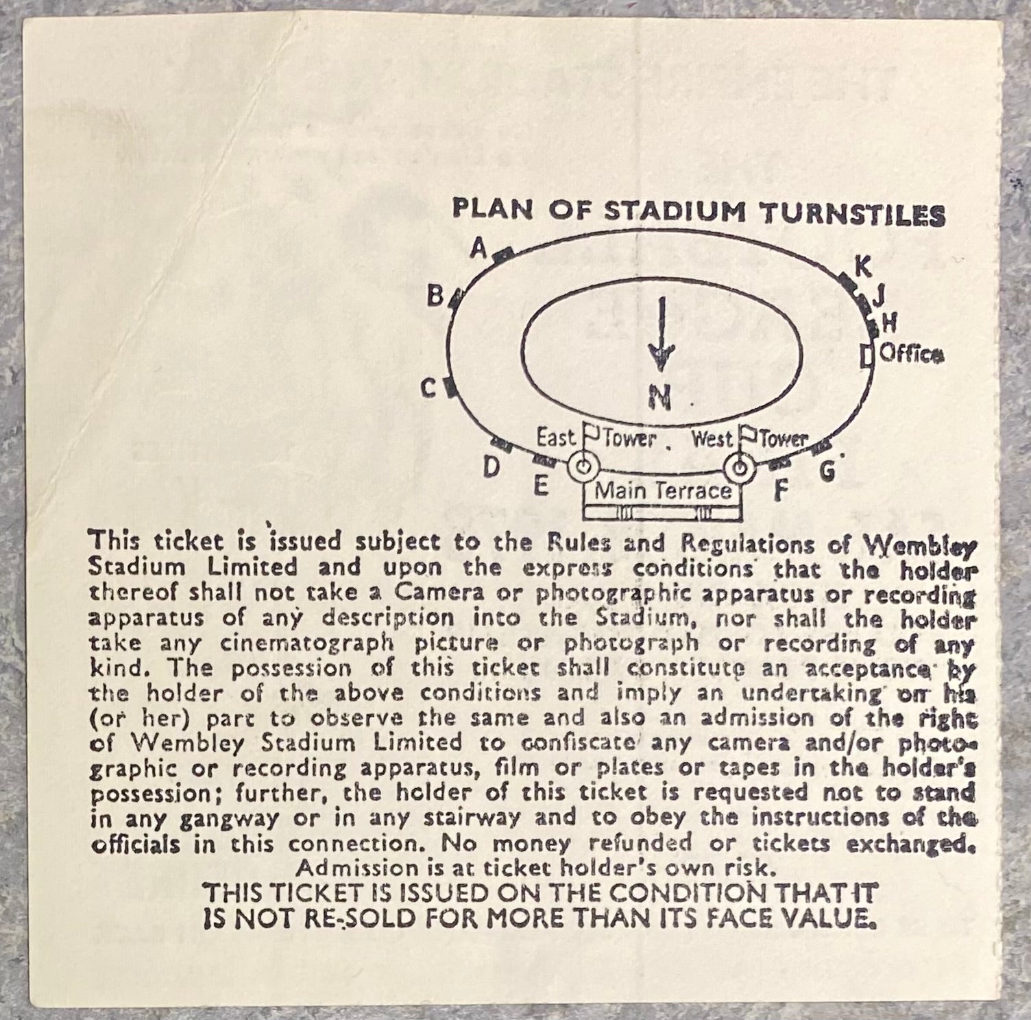 1978 ORIGINAL LEAGUE CUP FINAL TICKET LIVERPOOL V NOTTINGHAM FOREST
