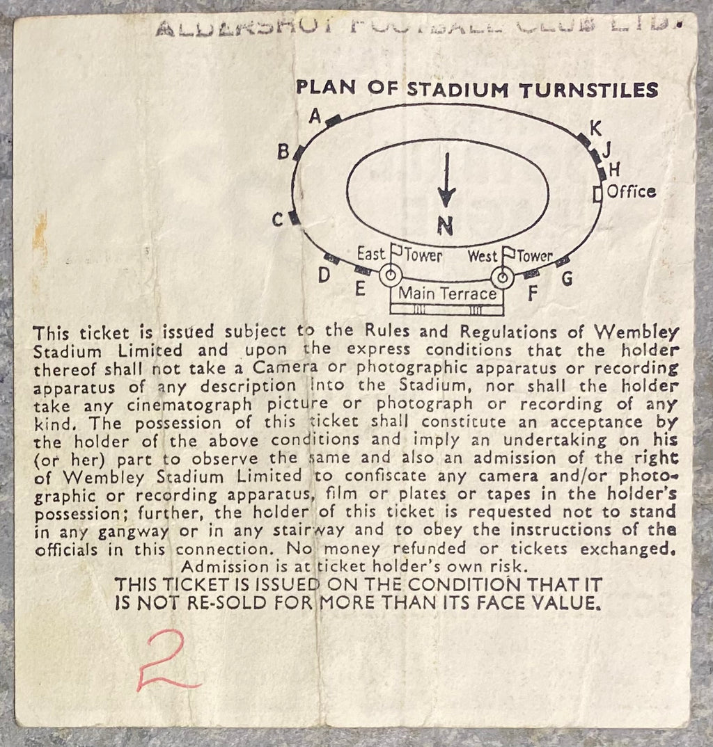 1977 ORIGINAL LEAGUE CUP FINAL TICKET ASTON VILLA V EVERTON