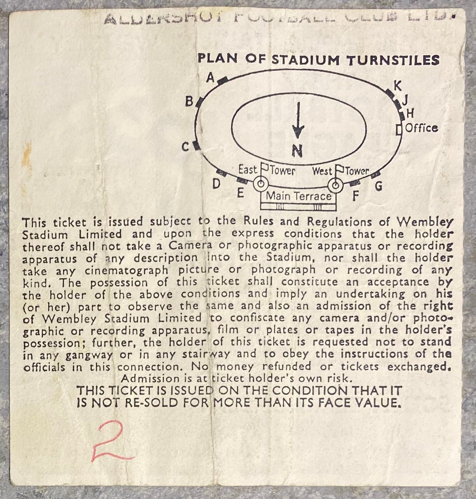 1977 ORIGINAL LEAGUE CUP FINAL TICKET ASTON VILLA V EVERTON