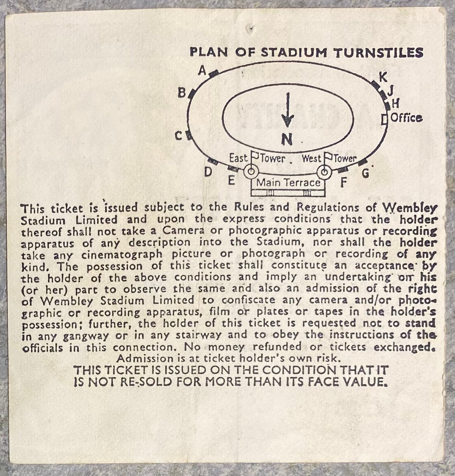 1977 ORIGINAL CHARITY SHIELD TICKET LIVERPOOL V MANCHESTER UNITED