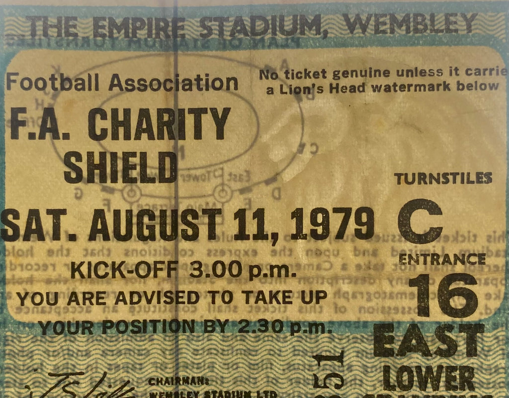 1979 ORIGINAL CHARITY SHIELD TICKET LIVERPOOL V ARSENAL