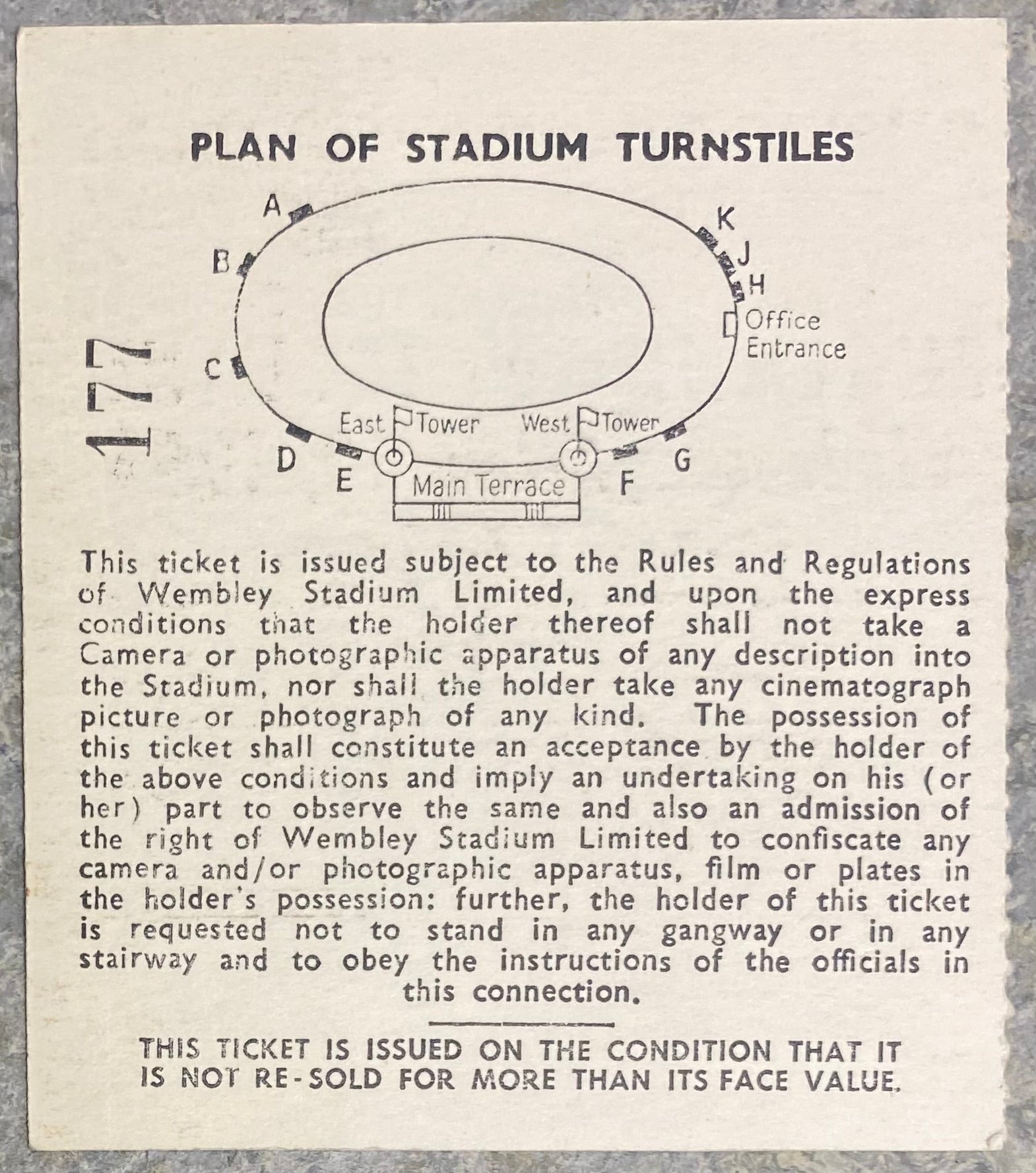 1965 ORIGINAL INTERNATIONAL TICKET ENGLAND V IRELAND