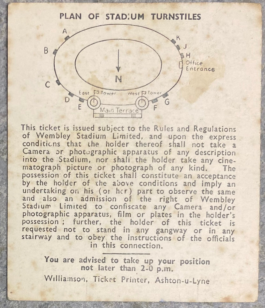 1958 ORIGINAL INTERNATIONAL TICKET ENGLAND V SOVIET UNION