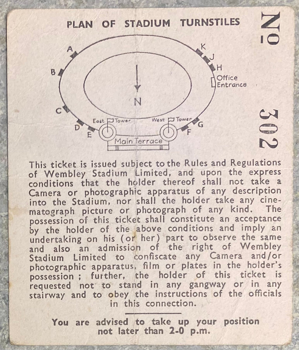 1959 ORIGINAL INTERNATIONAL TICKET ENGLAND V IRELAND