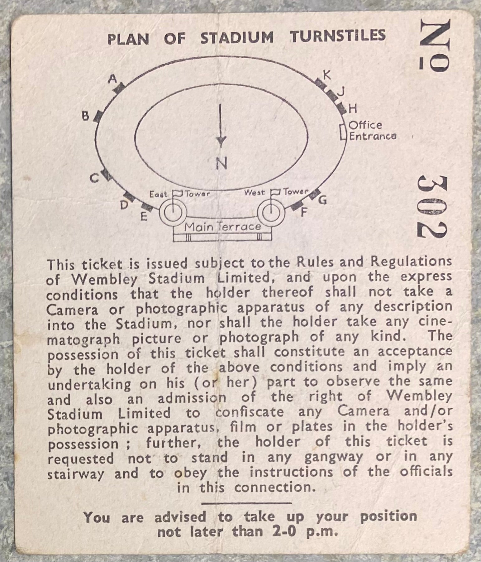 1959 ORIGINAL INTERNATIONAL TICKET ENGLAND V IRELAND