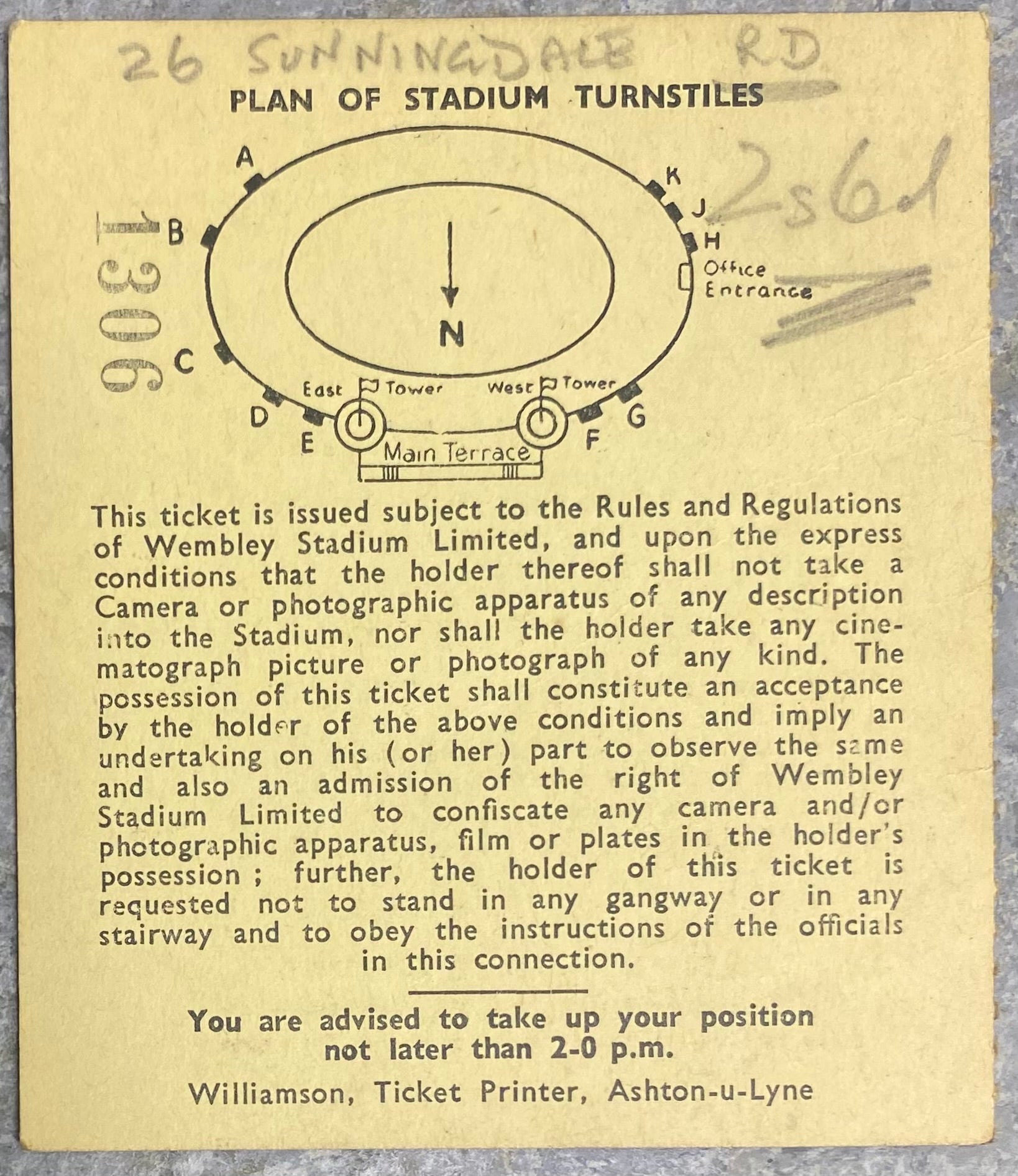 1959 ORIGINAL INTERNATIONAL TICKET ENGLAND V SWEDEN