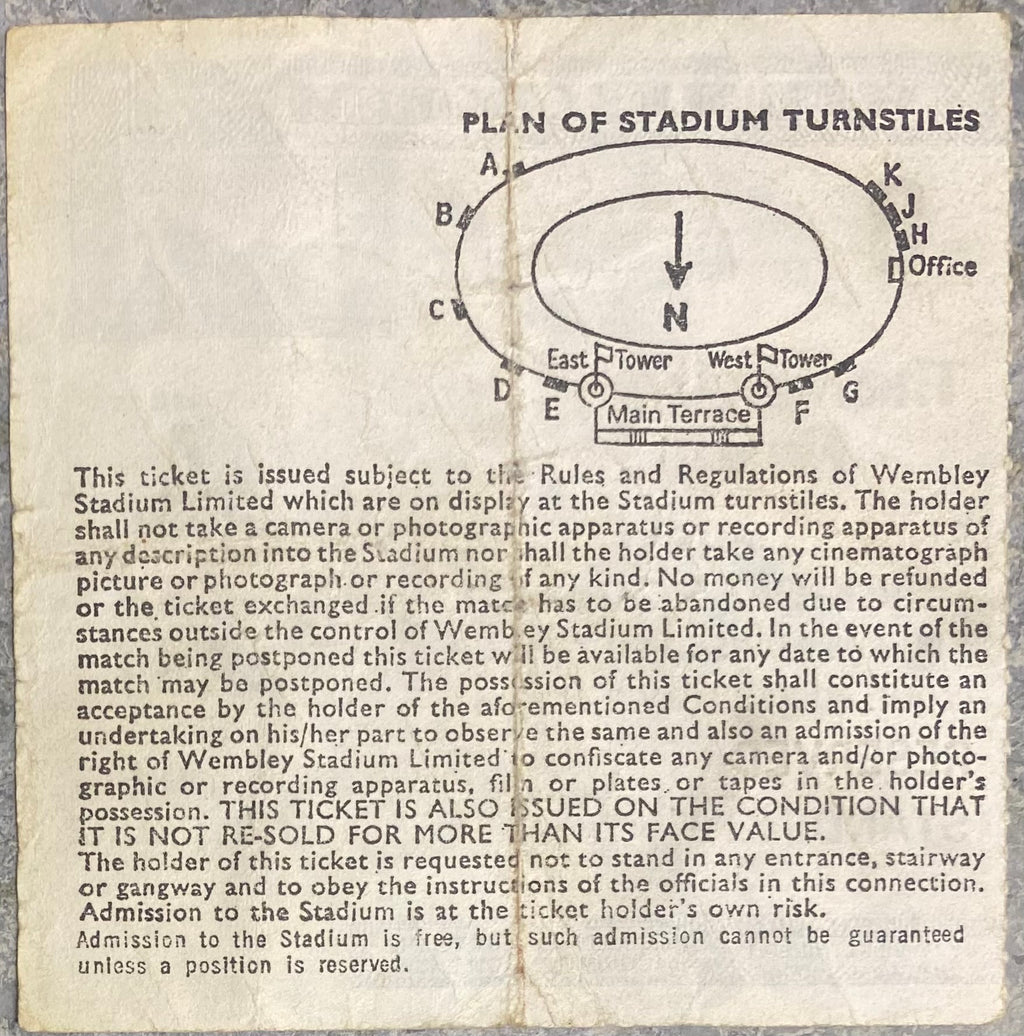 1984 ORIGINAL MILK CUP FINAL TICKET LIVERPOOL V EVERTON