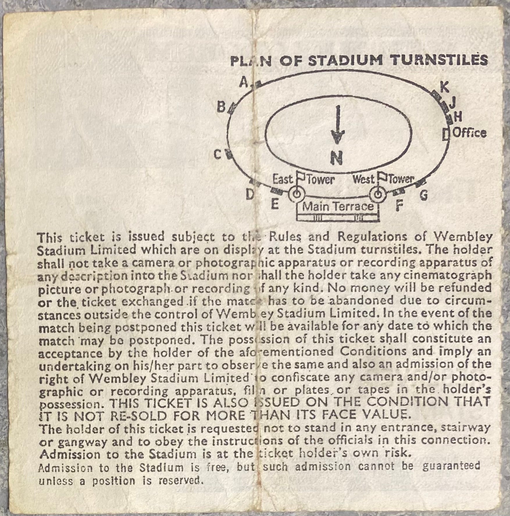 1984 ORIGINAL MILK CUP FINAL TICKET LIVERPOOL V EVERTON