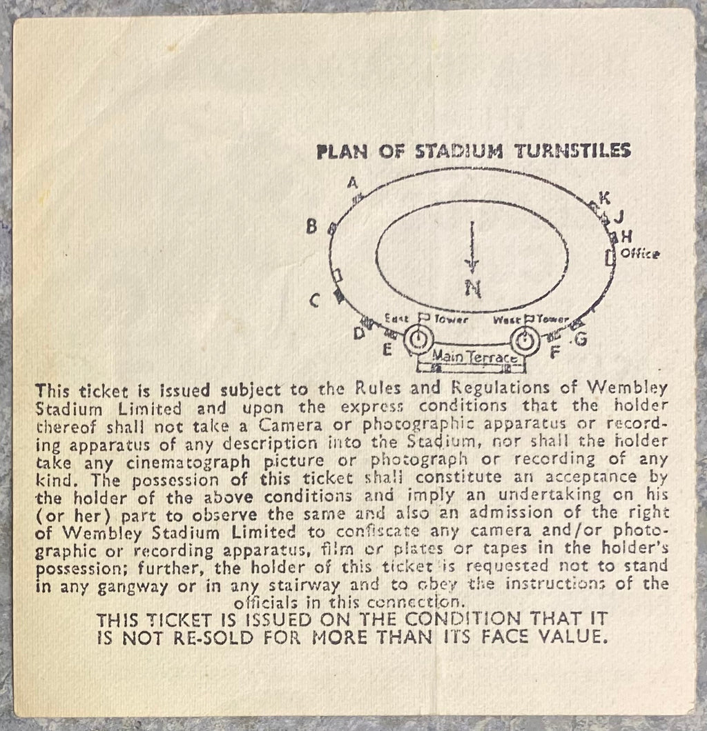 1971 ORIGINAL LEAGUE CUP FINAL TICKET ASTON VILLA V TOTTENHAM HOTSPUR