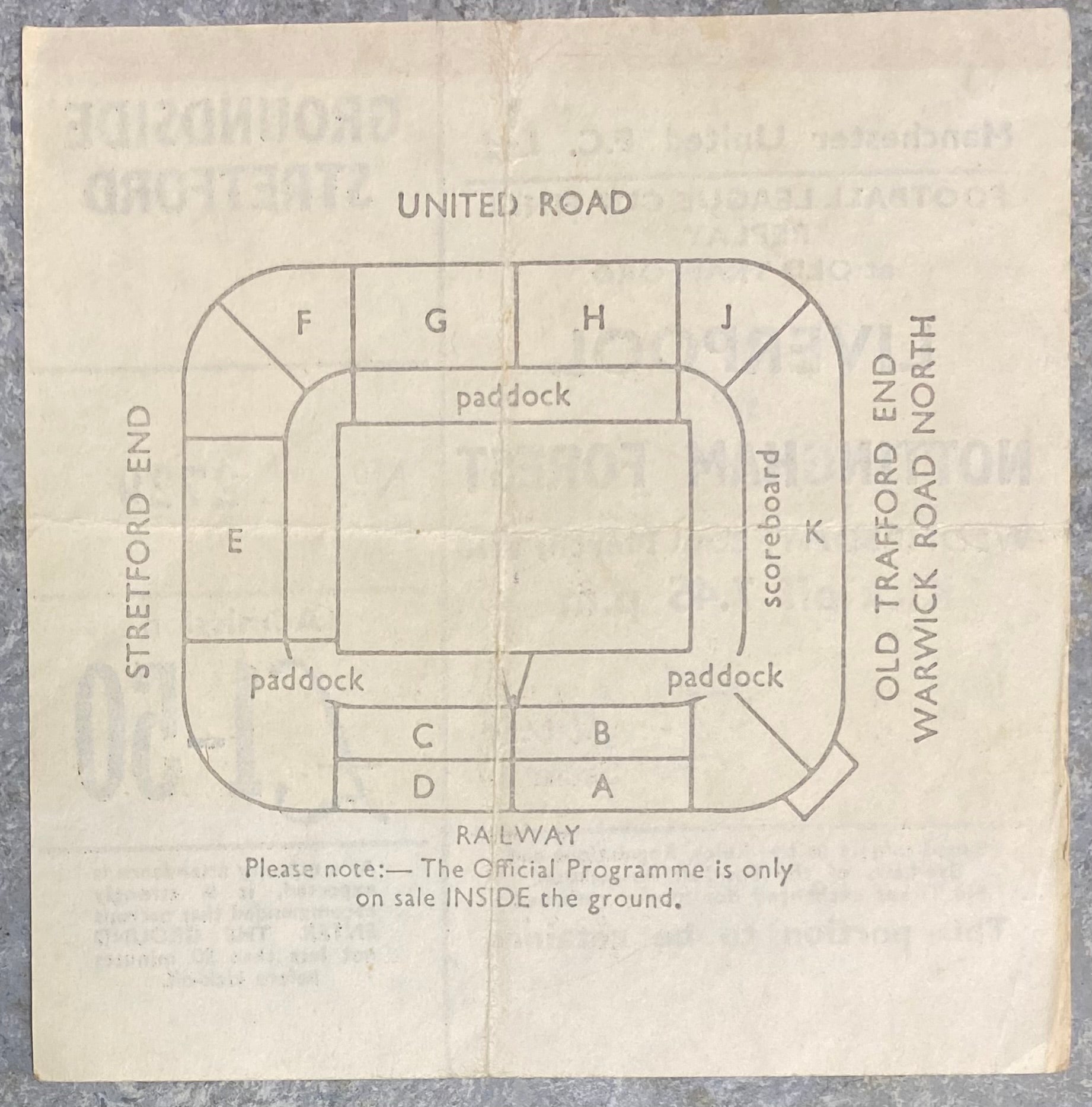 1978 ORIGINAL LEAGUE CUP FINAL REPLAY TICKET LIVERPOOL V NOTTINGHAM FOREST @ OLD TRAFFORD