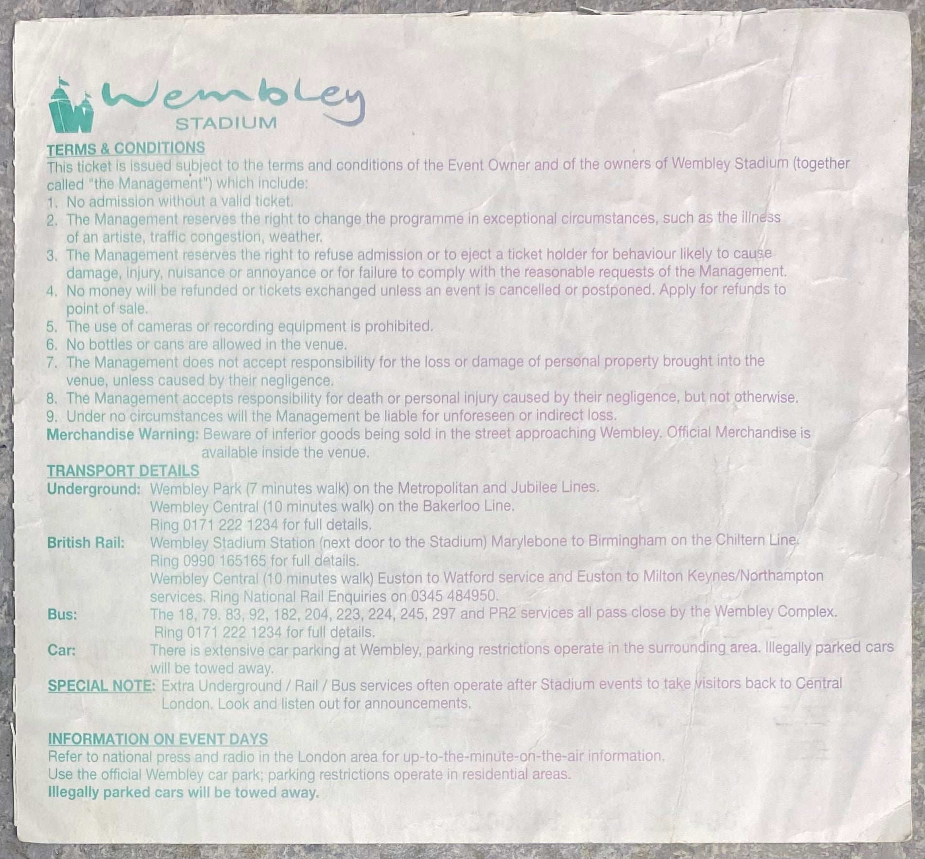 2000 ORIGINAL WORTHINGTON CUP FINAL TICKET LEICESTER CITY V TRANMERE ROVERS