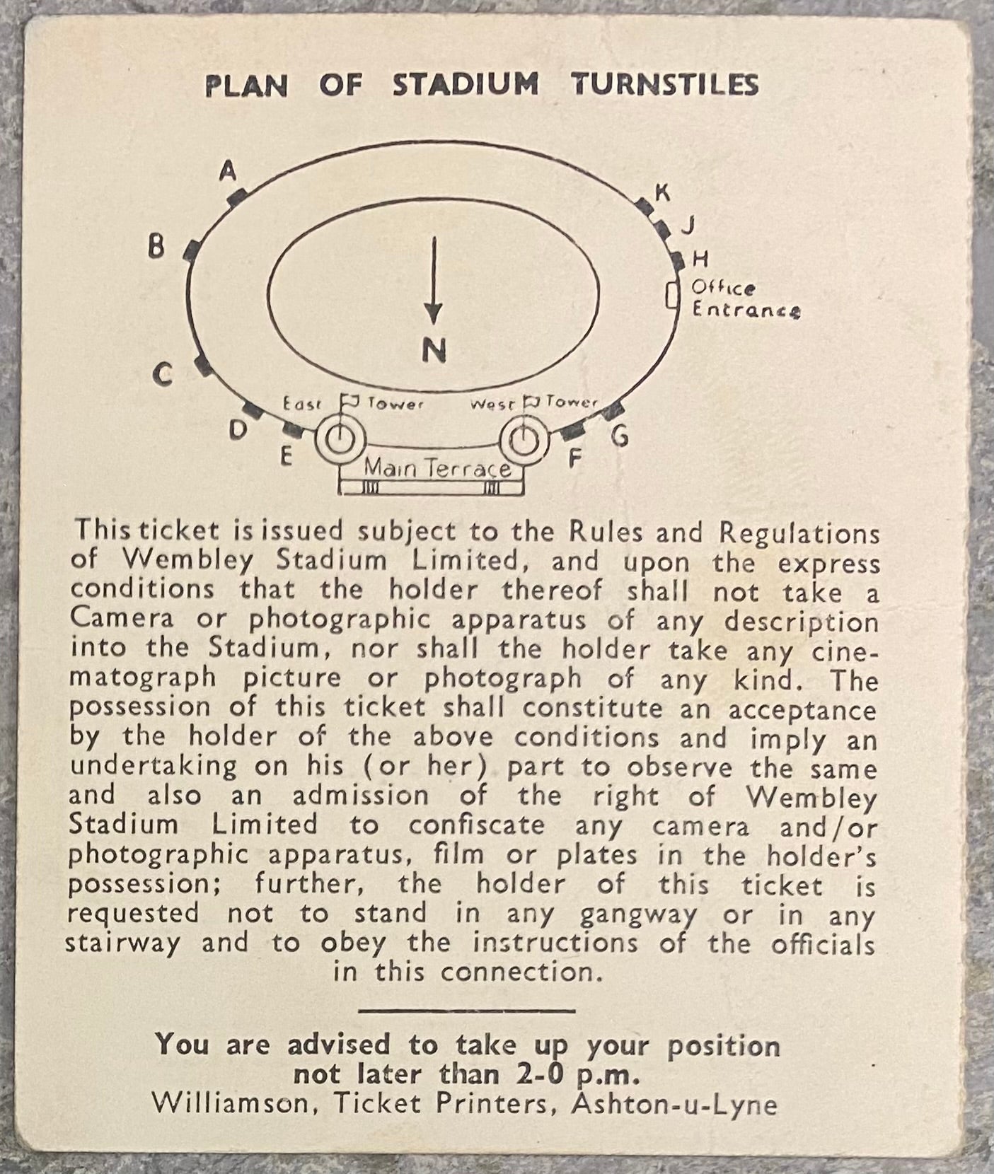 1963 ORIGINAL INTERNATIONAL TICKET ENGLAND V REST OF THE WORLD