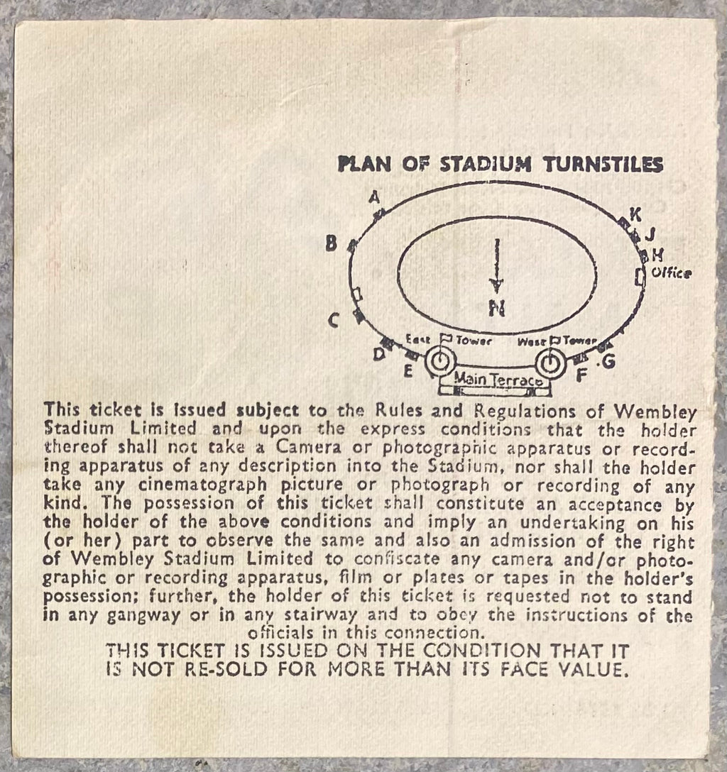 1971 ORIGINAL EUROPEAN CHAMPIONSHIPS QUALIFYING TICKET ENGLAND V MALTA