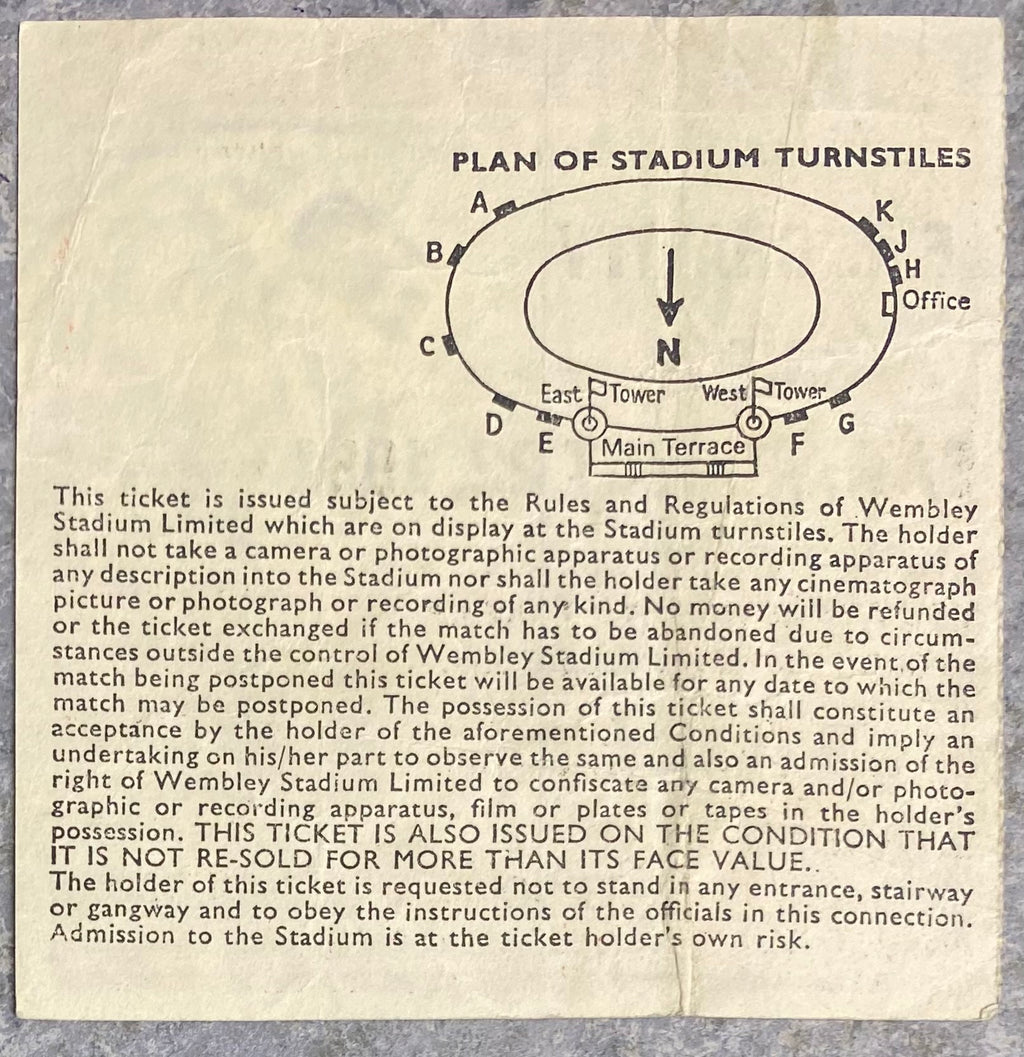 1981 ORIGINAL CHARITY SHIELD TICKET ASTON VILLA V TOTTENHAM HOTSPUR