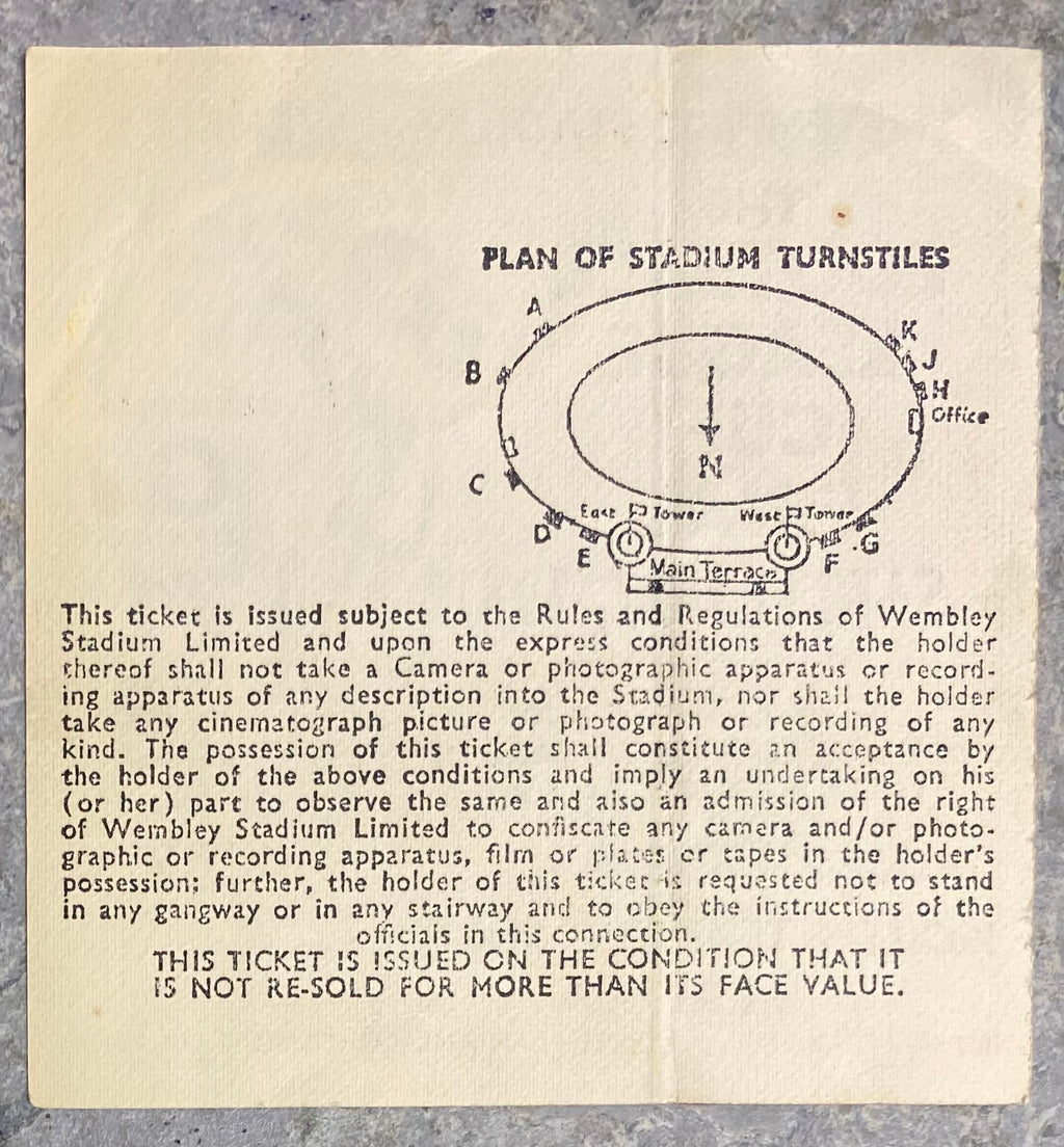 1971 ORIGINAL LEAGUE CUP FINAL TICKET ASTON VILLA V TOTTENHAM HOTSPUR