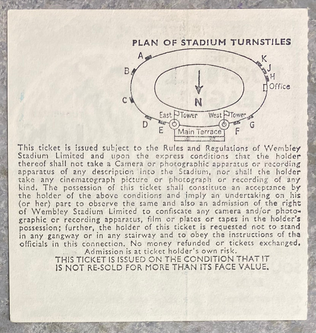 1977 ORIGINAL LEAGUE CUP FINAL TICKET ASTON VILLA V EVERTON