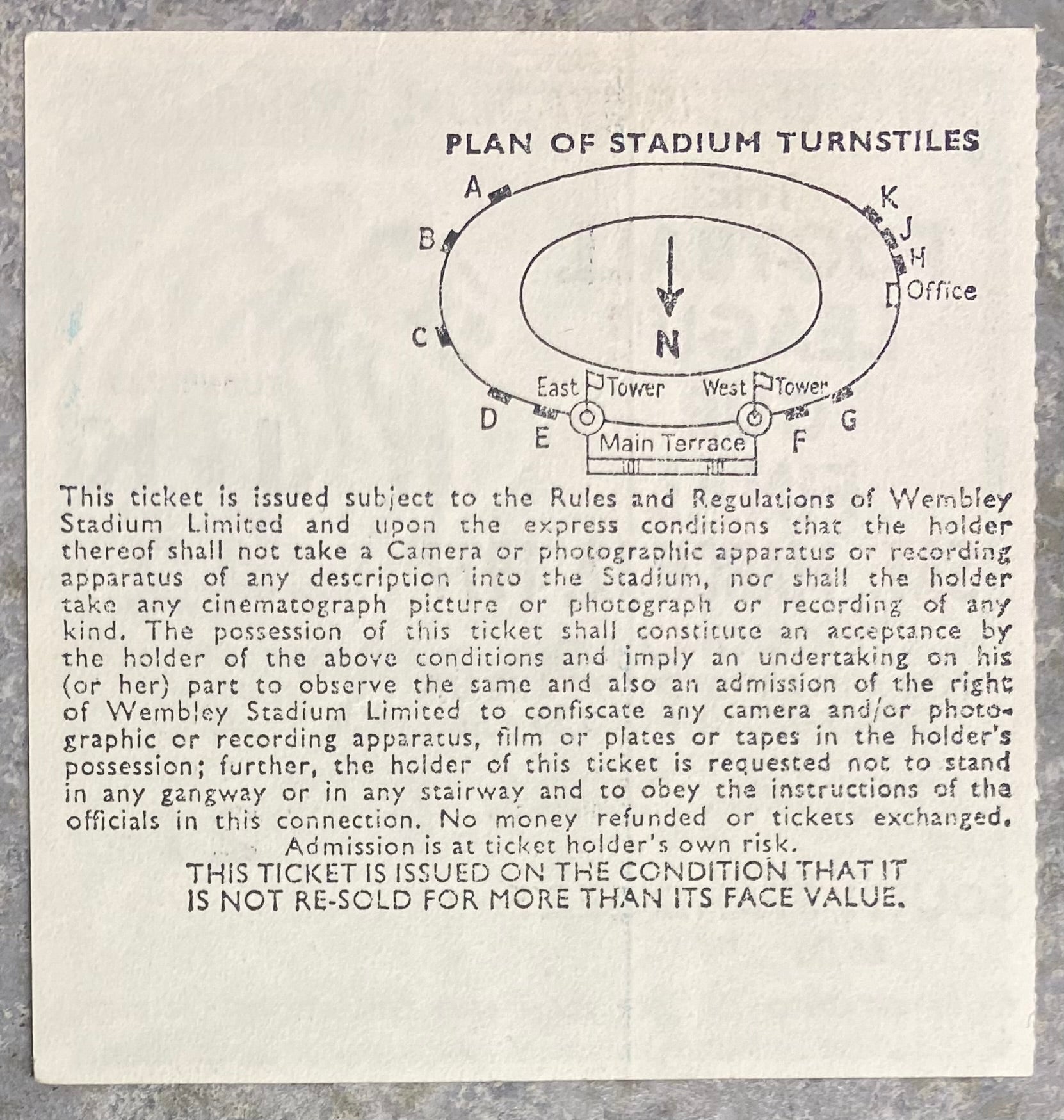 1977 ORIGINAL LEAGUE CUP FINAL TICKET ASTON VILLA V EVERTON