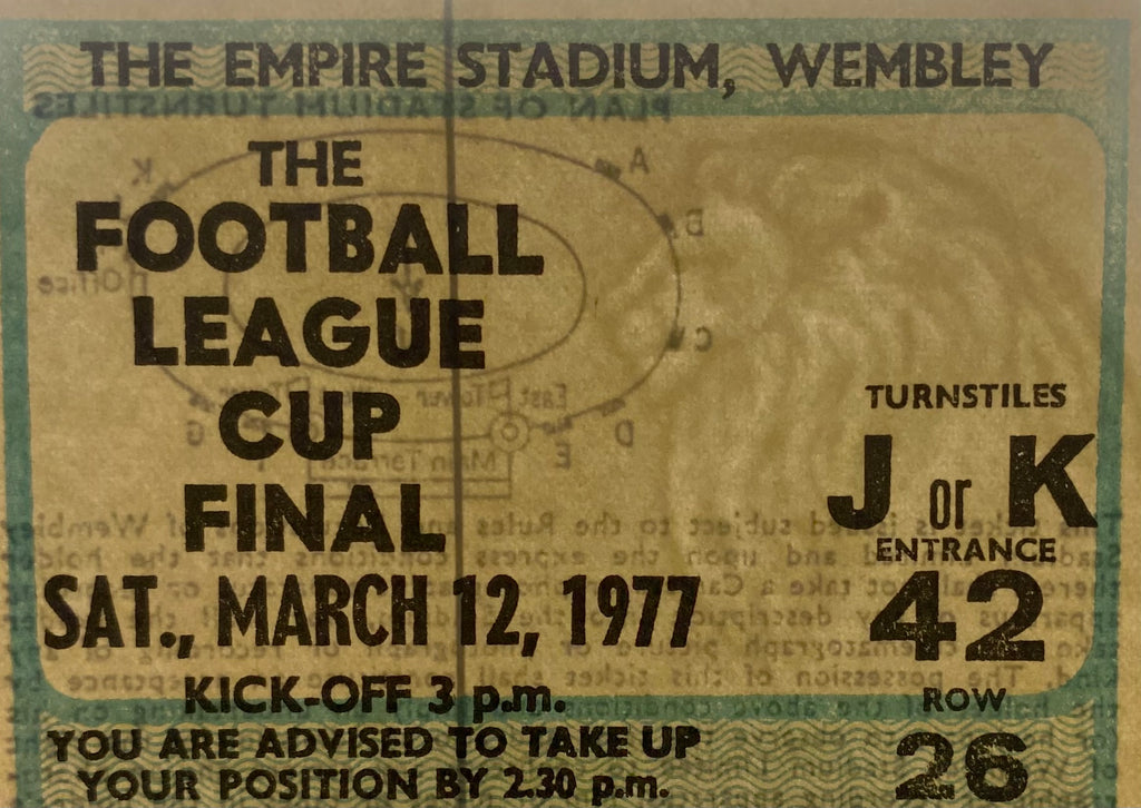 1977 ORIGINAL LEAGUE CUP FINAL TICKET ASTON VILLA V EVERTON