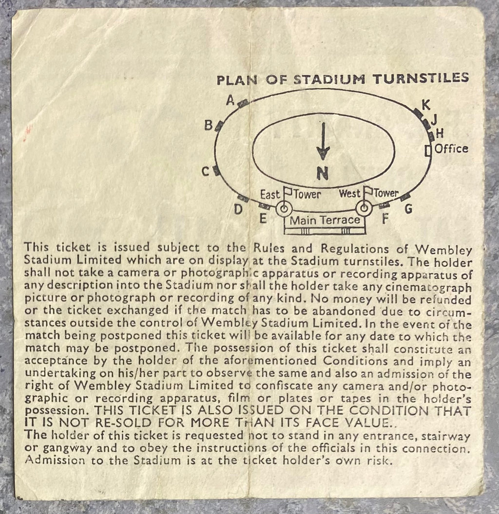 1981 ORIGINAL CHARITY SHIELD TICKET ASTON VILLA V TOTTENHAM HOTSPUR