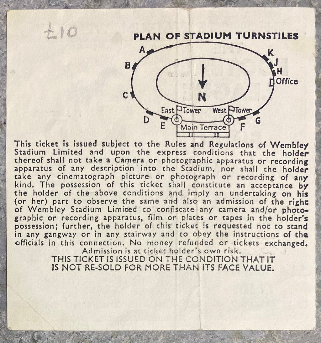 1977 ORIGINAL LEAGUE CUP FINAL TICKET ASTON VILLA V EVERTON
