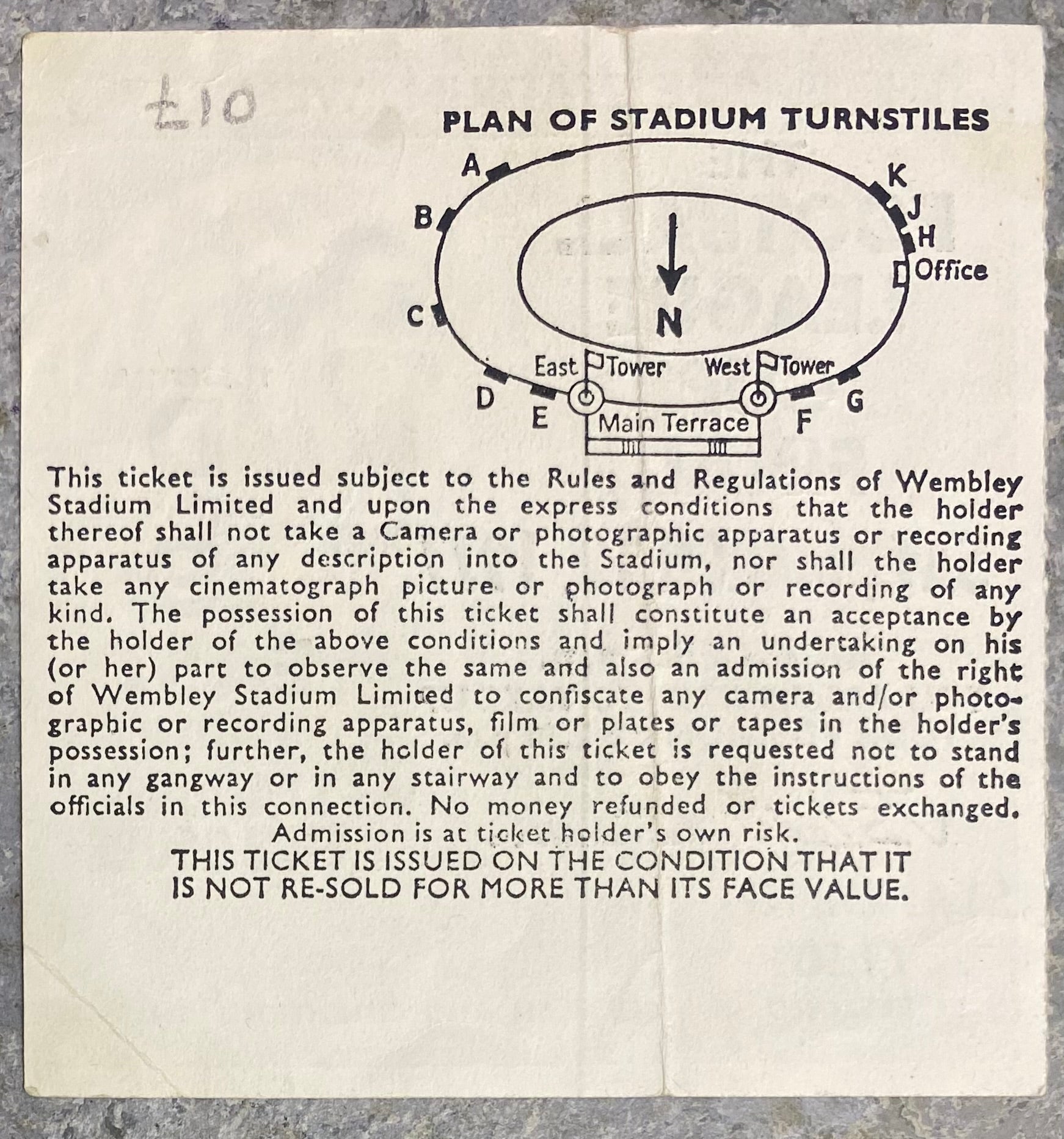 1977 ORIGINAL LEAGUE CUP FINAL TICKET ASTON VILLA V EVERTON