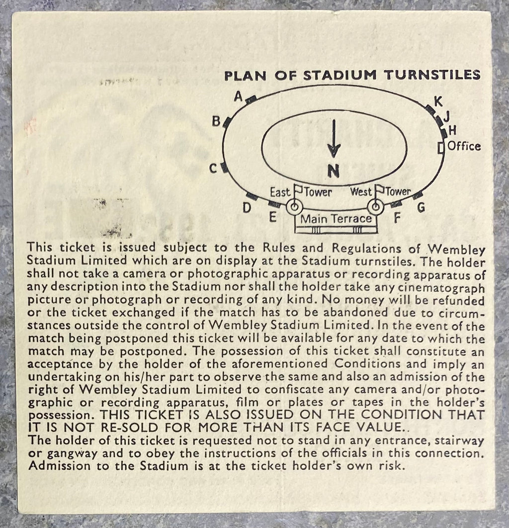 1982 ORIGINAL CHARITY SHIELD TICKET LIVERPOOL V TOTTENHAM HOTSPUR