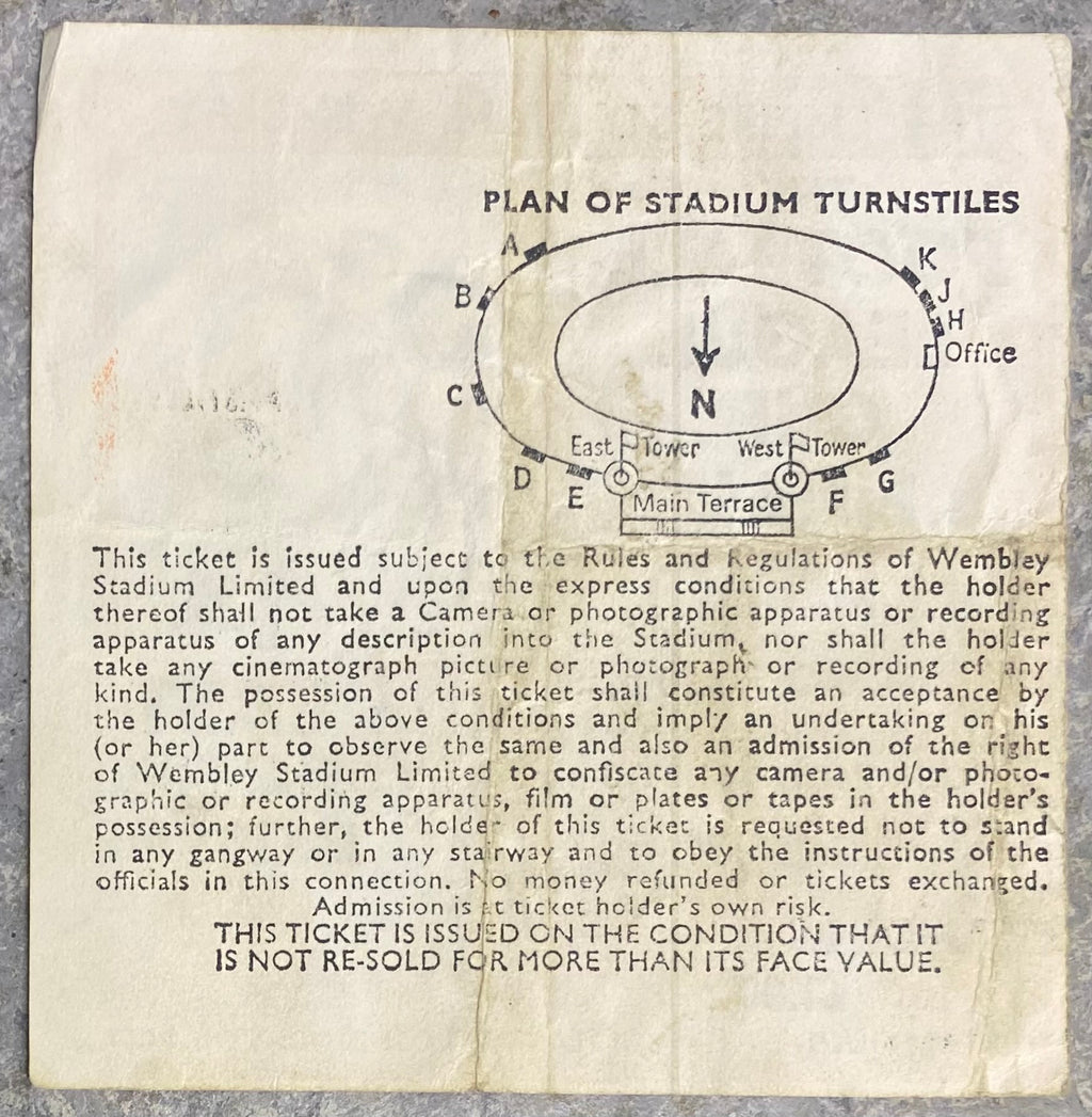 1975 ORIGINAL LEAGUE CUP FINAL TICKET ASTON VILLA V NORWICH CITY