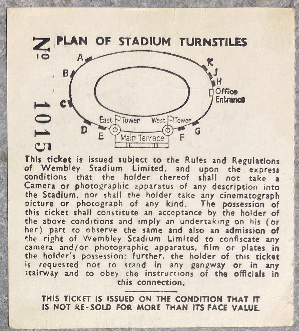 1968 ORIGINAL LEAGUE CUP FINAL TICKET LEEDS UNITED V ARSENAL
