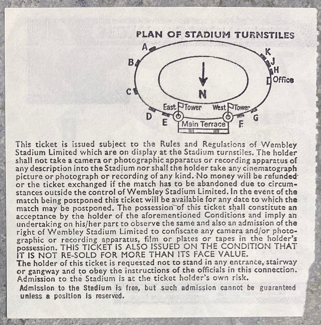 1984 ORIGINAL MILK CUP FINAL TICKET LIVERPOOL V EVERTON