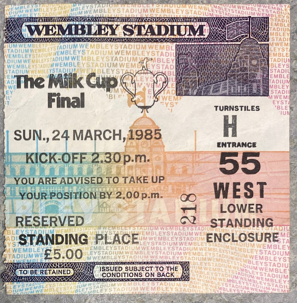 1985 ORIGINAL MILK CUP FINAL TICKET NORWICH V SUNDERLAND