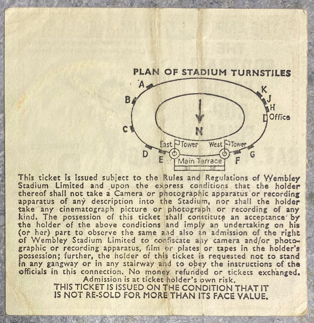 1980 ORIGINAL LEAGUE CUP FINAL TICKET NOTTINGHAM FOREST V WOLVERHAMPTON WANDERERS