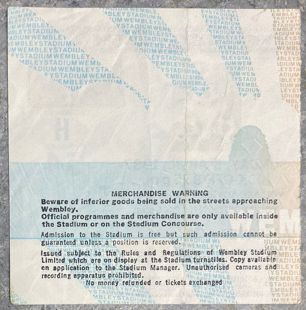 1987 ORIGINAL LITTLEWOODS CUP FINAL TICKET LIVERPOOL V ARSENAL