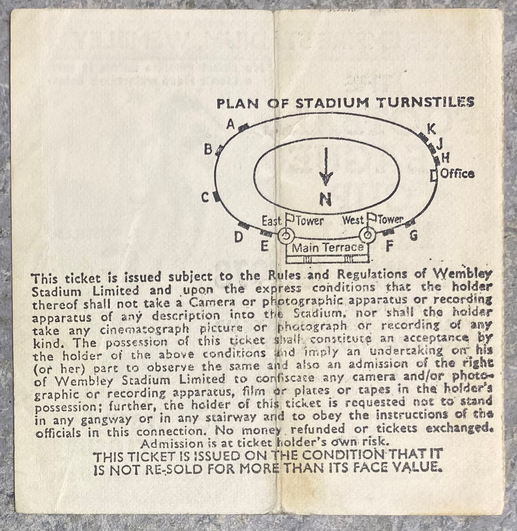 1978 ORIGINAL LEAGUE CUP FINAL TICKET LIVERPOOL V NOTTINGHAM FOREST