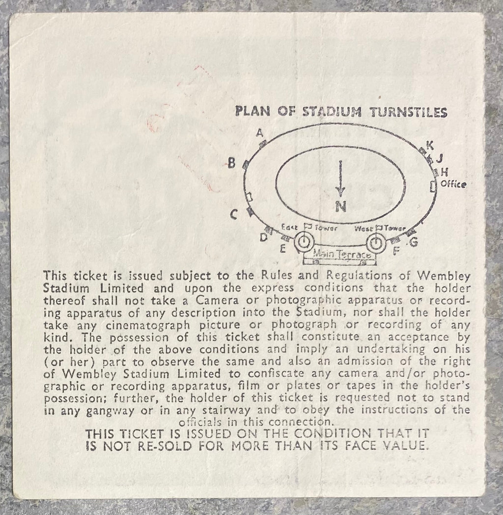 1973 ORIGINAL LEAGUE CUP FINAL TICKET TOTTENHAM HOTSPUR V NORWICH CITY