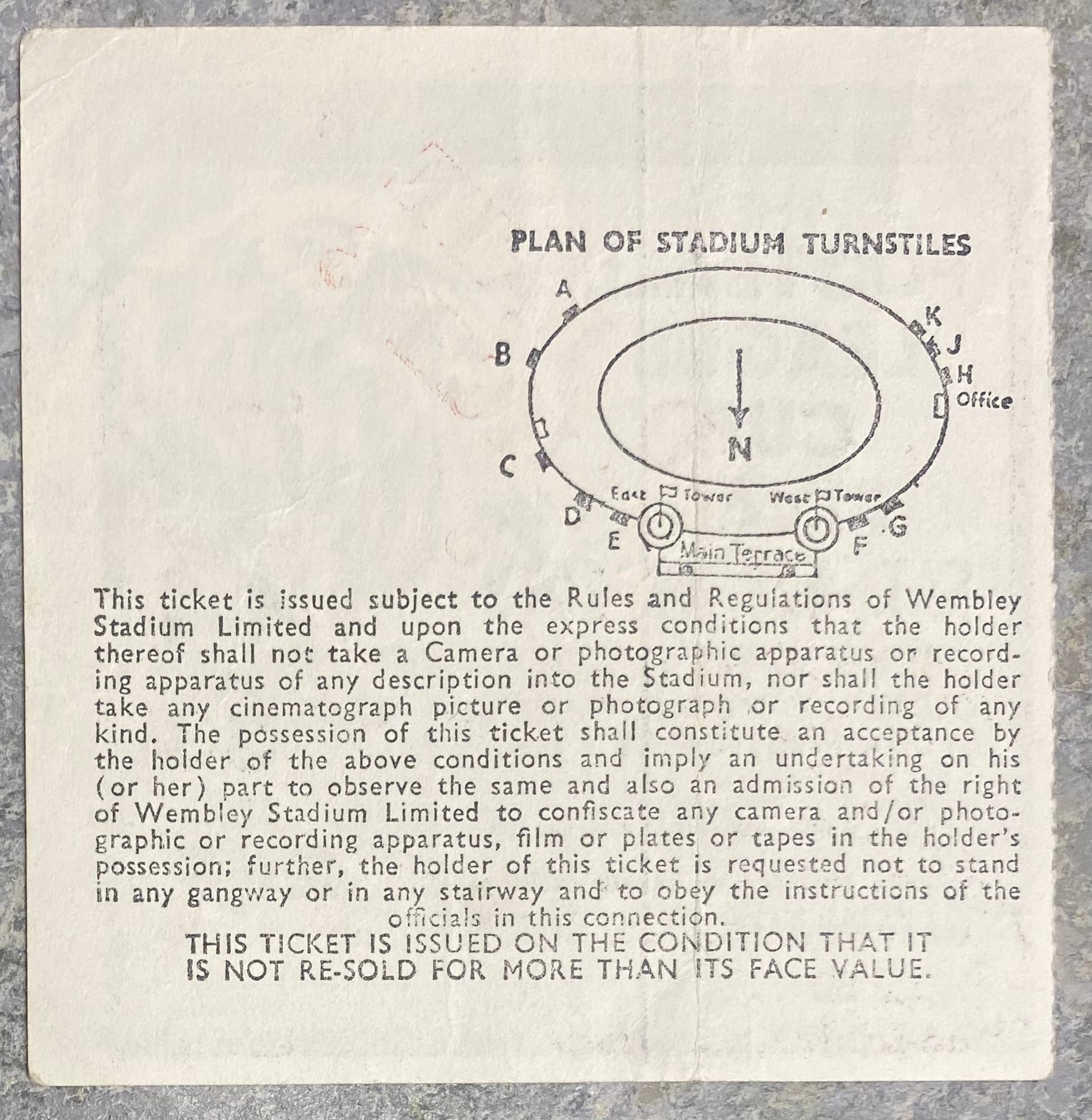 1973 ORIGINAL LEAGUE CUP FINAL TICKET TOTTENHAM HOTSPUR V NORWICH CITY
