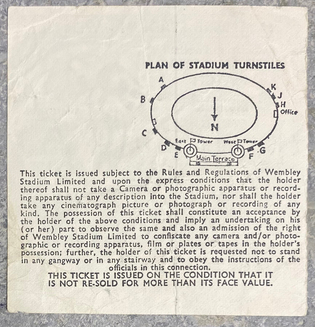 1972 ORIGINAL BRITISH HOME CHAMPIONSHIPS TICKET ENGLAND V NORTHERN IRELAND