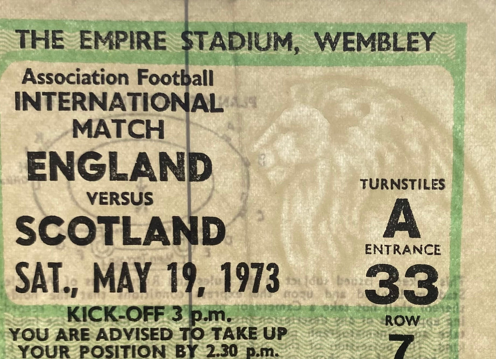 1973 ORIGINAL BRITISH HOME CHAMPIONSHIPS TICKET ENGLAND V SCOTLAND