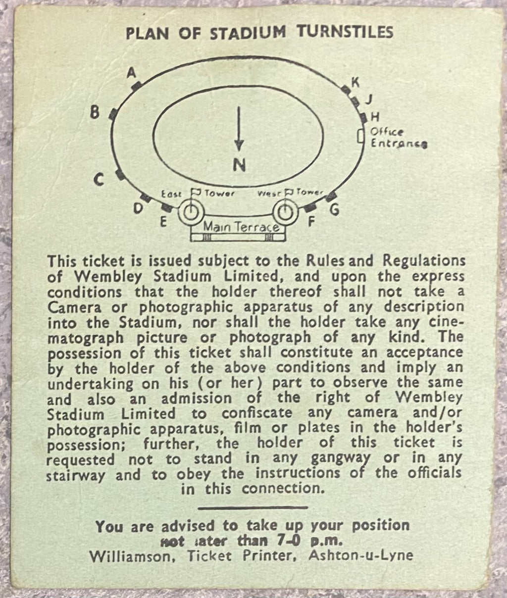 1963 ORIGINAL INTERNATIONAL TICKET ENGLAND V IRELAND
