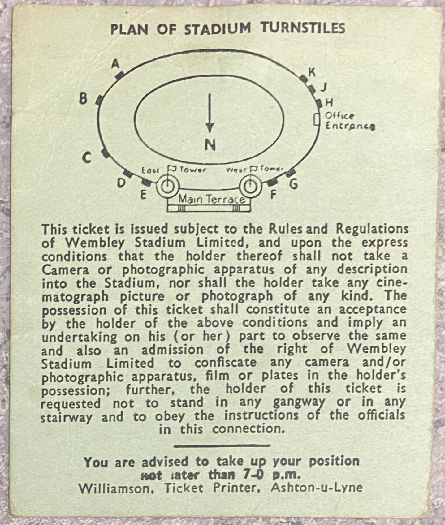 1963 ORIGINAL INTERNATIONAL TICKET ENGLAND V IRELAND