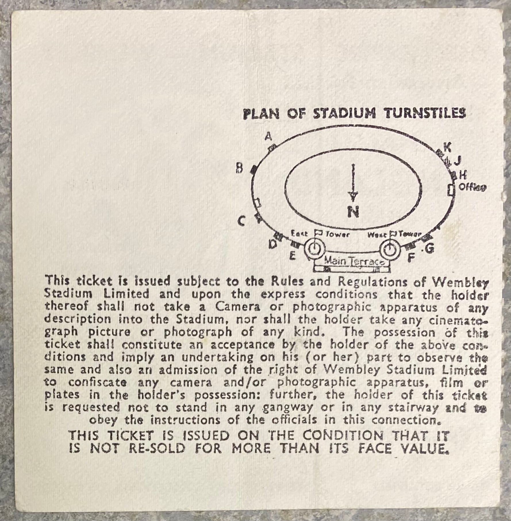 1969 ORIGINAL BRITISH HOME CHAMPIONSHIPS TICKET ENGLAND V WALES