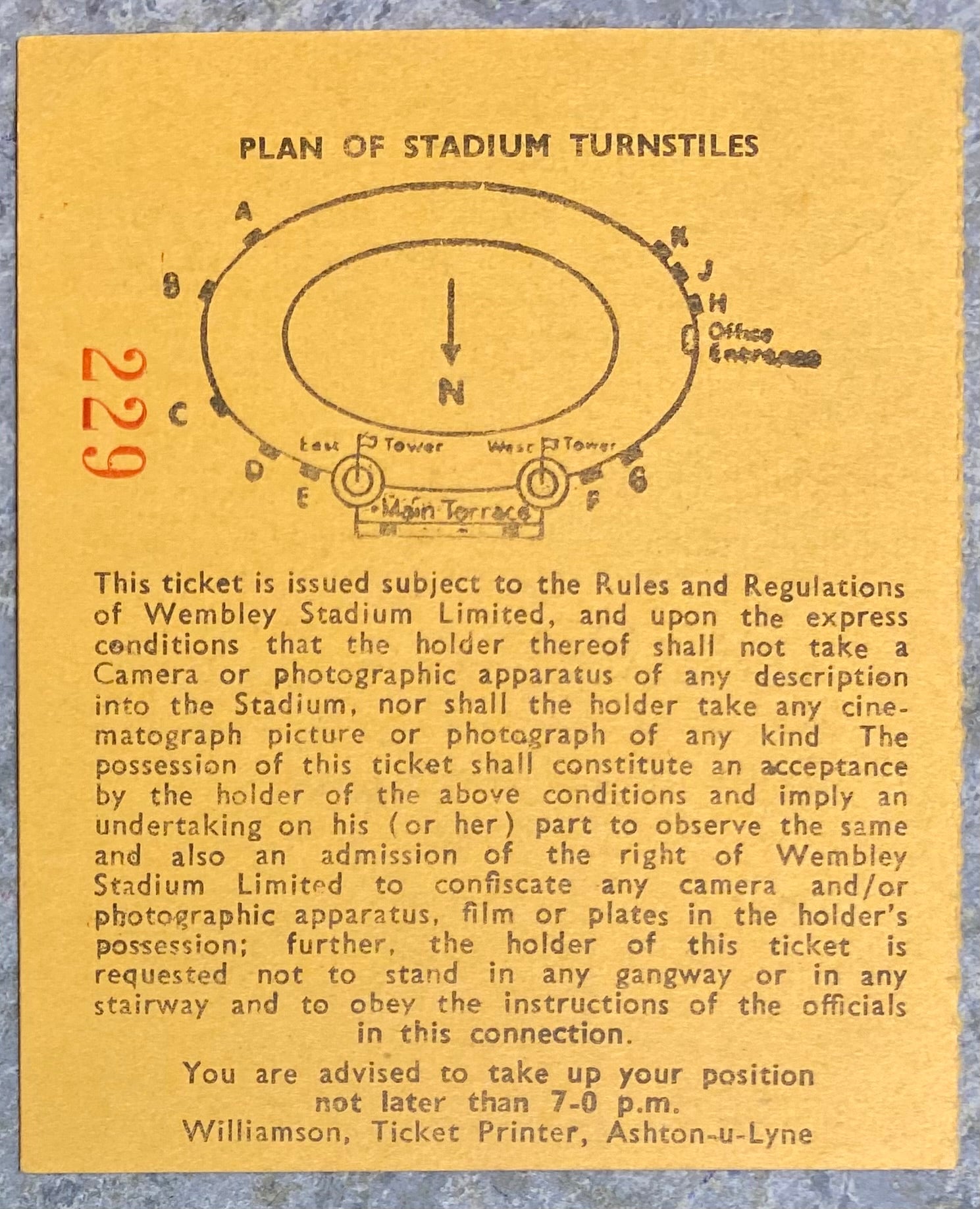 1964 ORIGINAL INTERNATIONAL TICKET ENGLAND V WALES