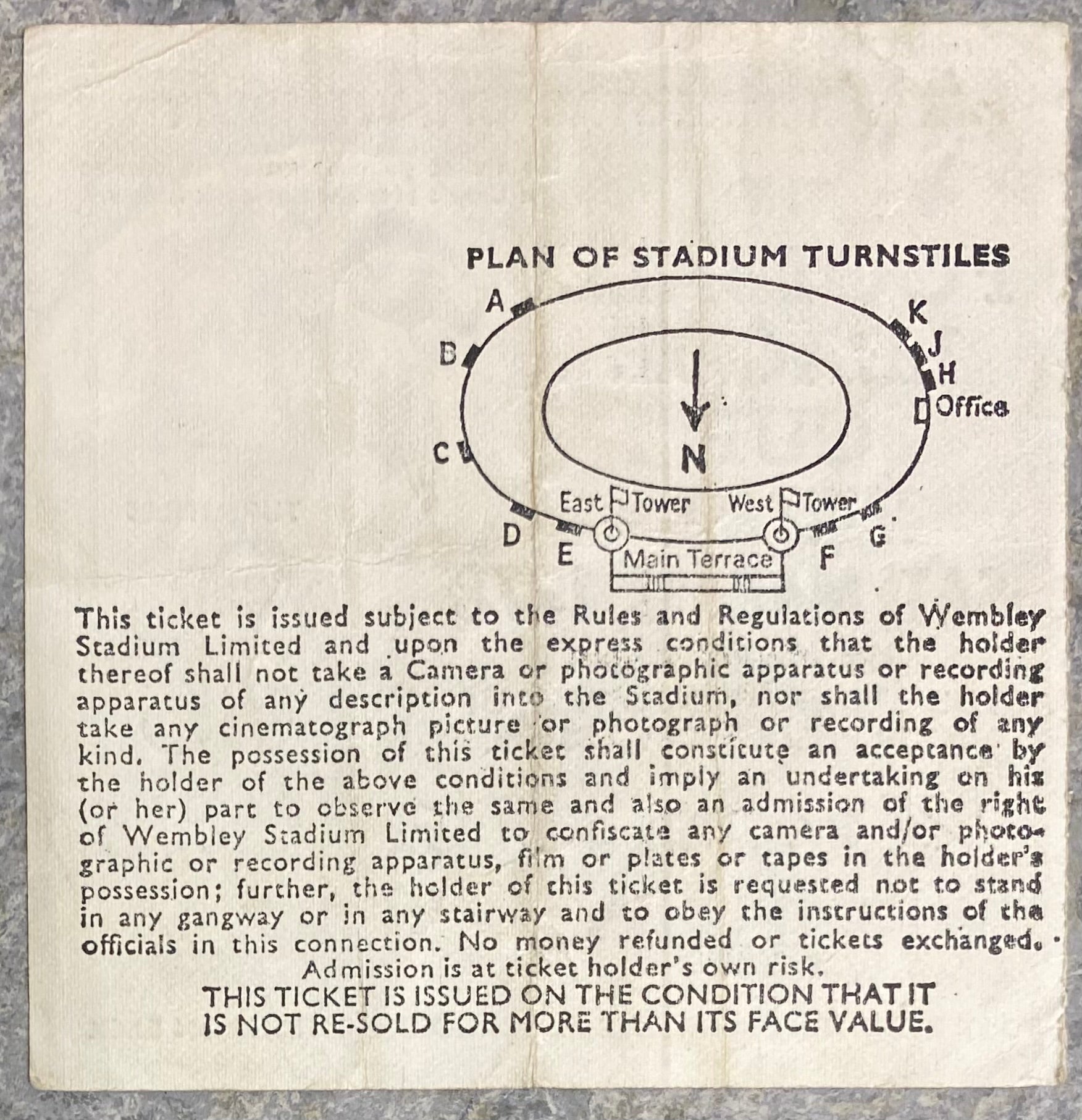 1978 ORIGINAL LEAGUE CUP FINAL TICKET LIVERPOOL V NOTTINGHAM FOREST