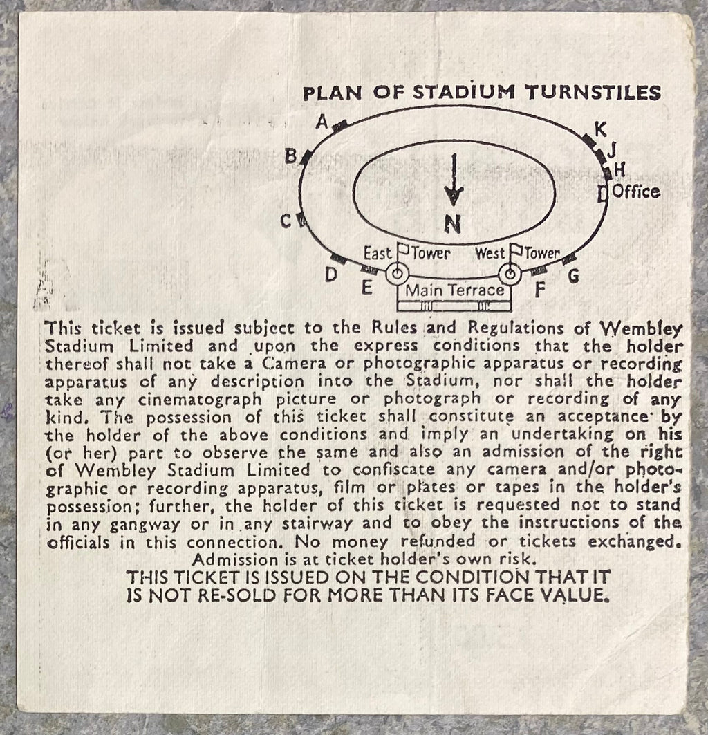 1978 ORIGINAL LEAGUE CUP FINAL TICKET LIVERPOOL V NOTTINGHAM FOREST