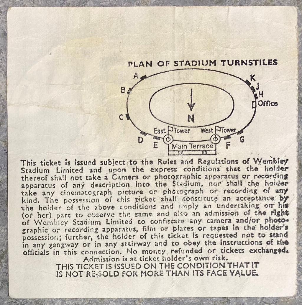 1978 ORIGINAL LEAGUE CUP FINAL TICKET LIVERPOOL V NOTTINGHAM FOREST
