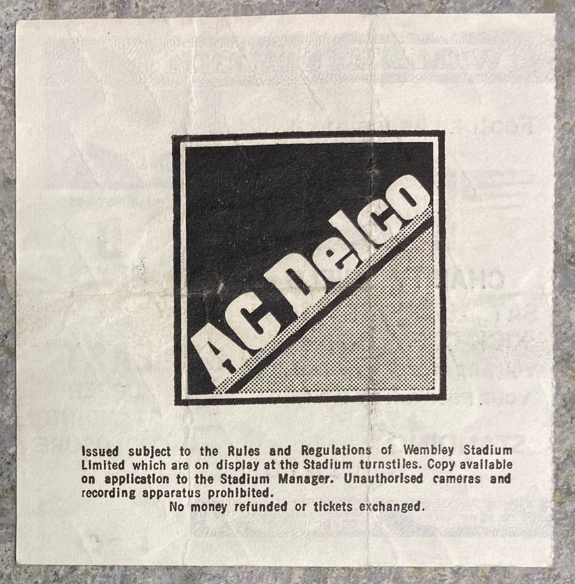 1984 ORIGINAL CHARITY SHIELD TICKET LIVERPOOL V EVERTON