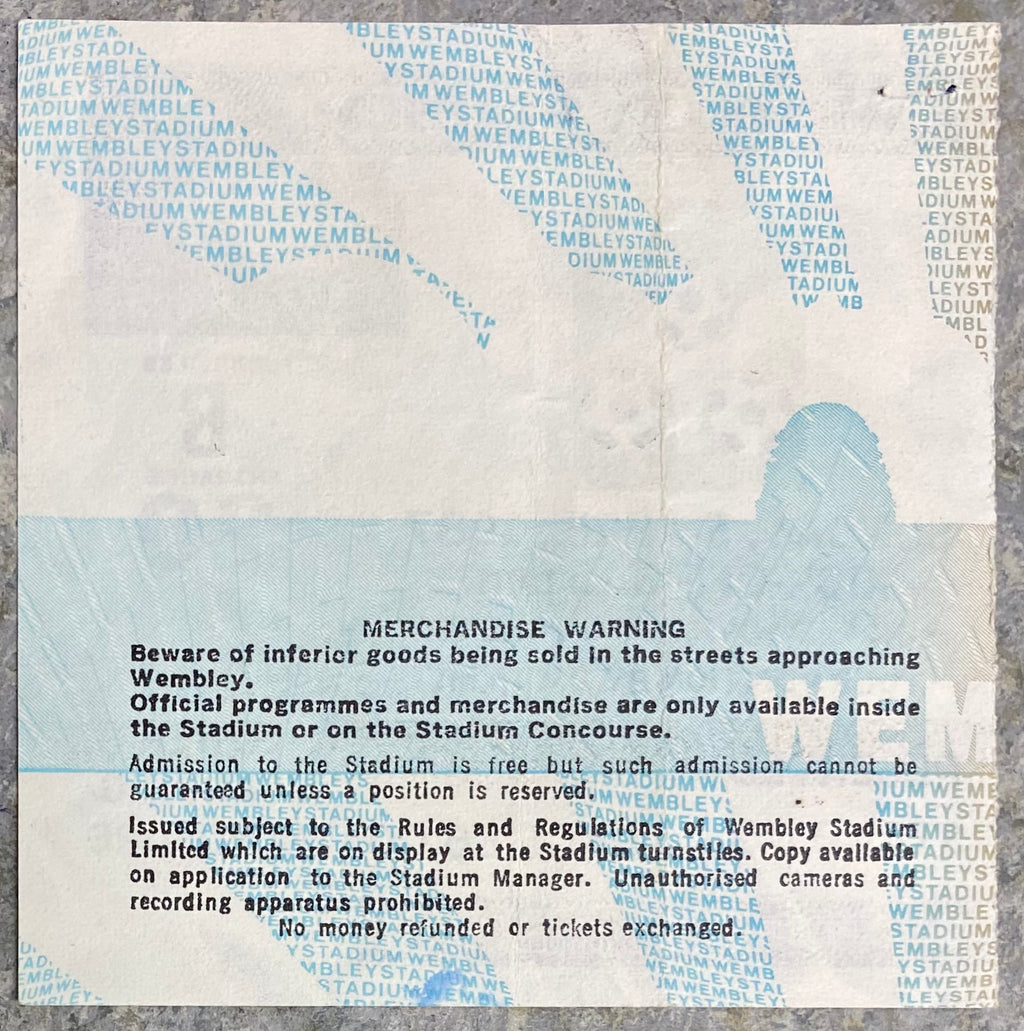 1987 ORIGINAL LITTLEWOODS CUP FINAL TICKET LIVERPOOL V ARSENAL